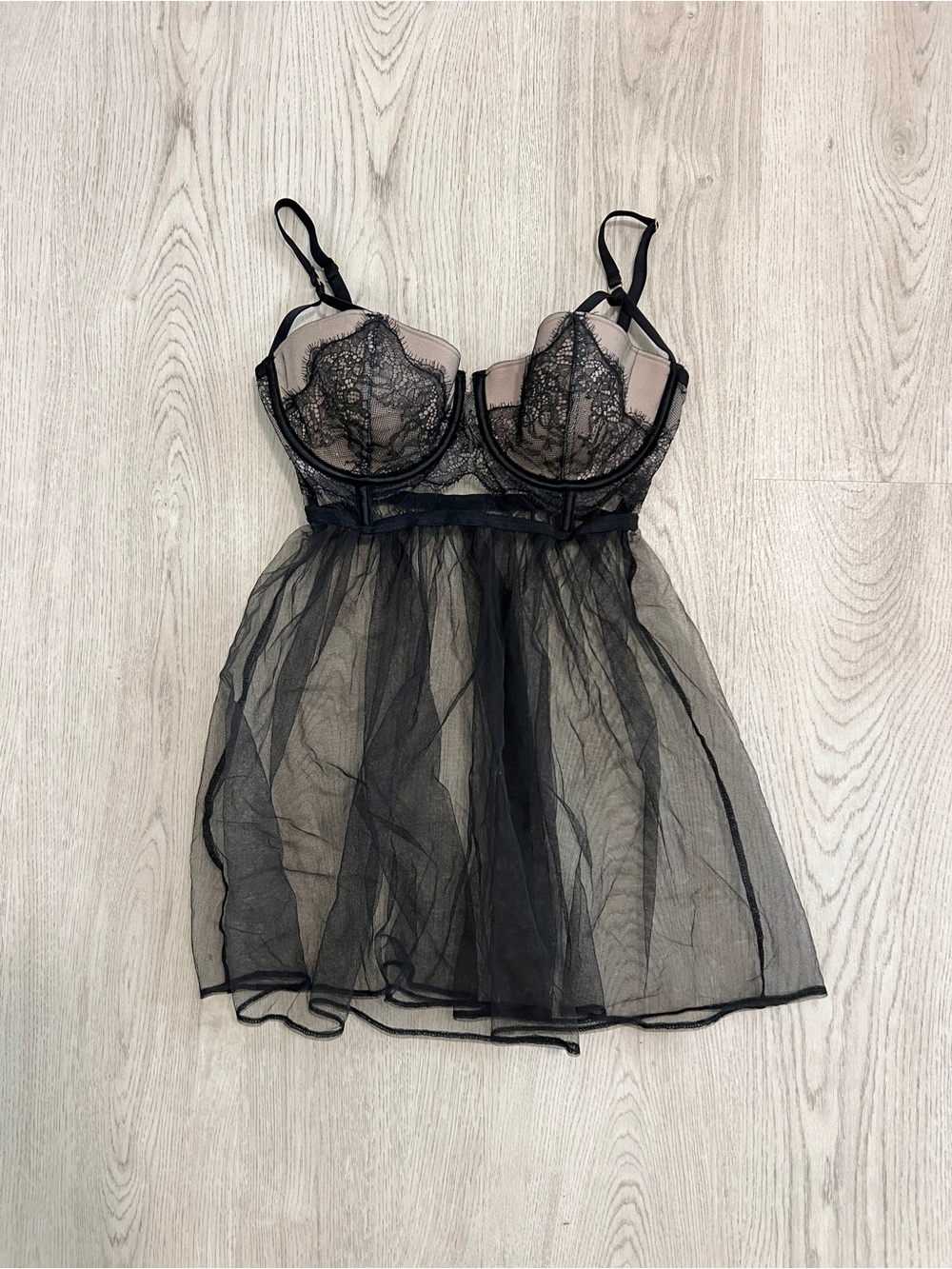 Black lace babydoll